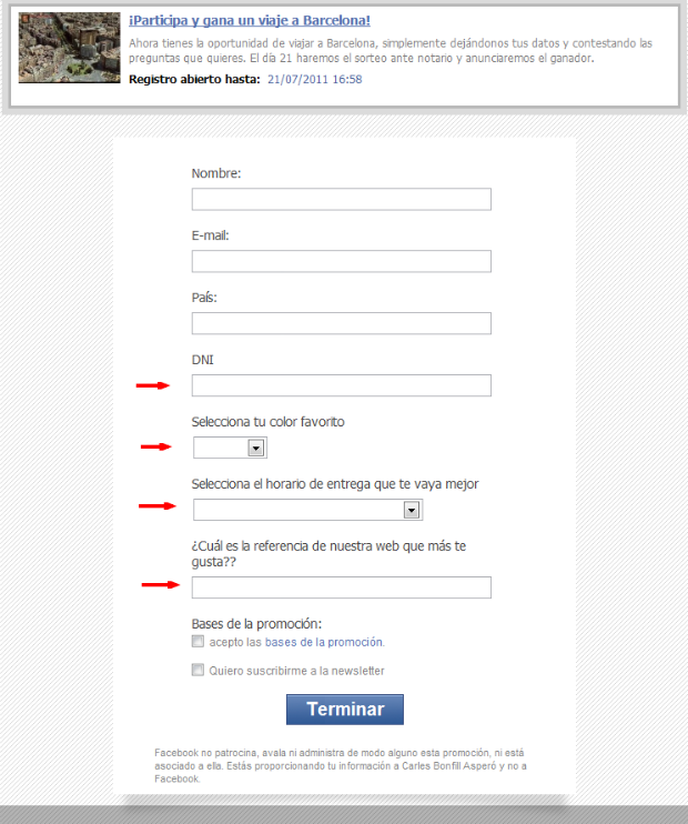 easypromos_extra_campos_2 Formulario de registro con campos extras personalizables