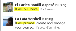Easypromos White Label - Facebook automatically generates posts from use of the application