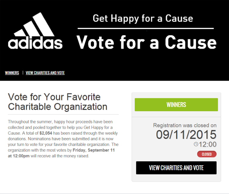 adidas charity work