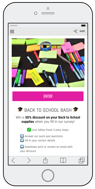Back to School campaign with survey