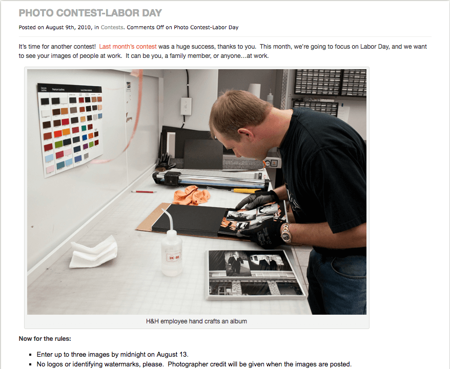 Labor Day contest photo contest