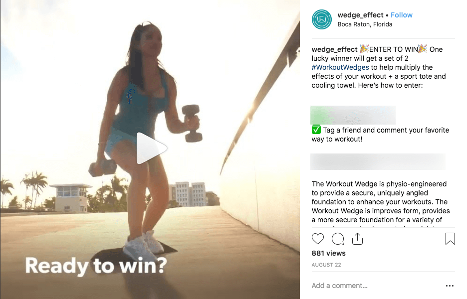sports fitness marketing instagram giveaway - how to get a fitness following on instagram