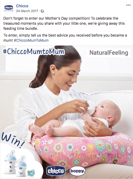 Mother's Day giveaway example