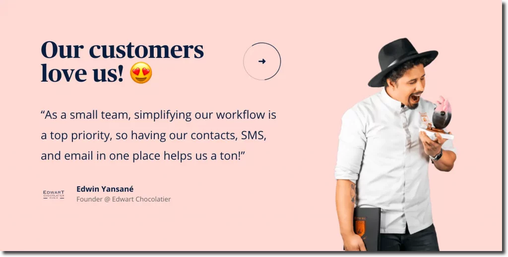Tips for designing a perfect landing page. Testimonials.
