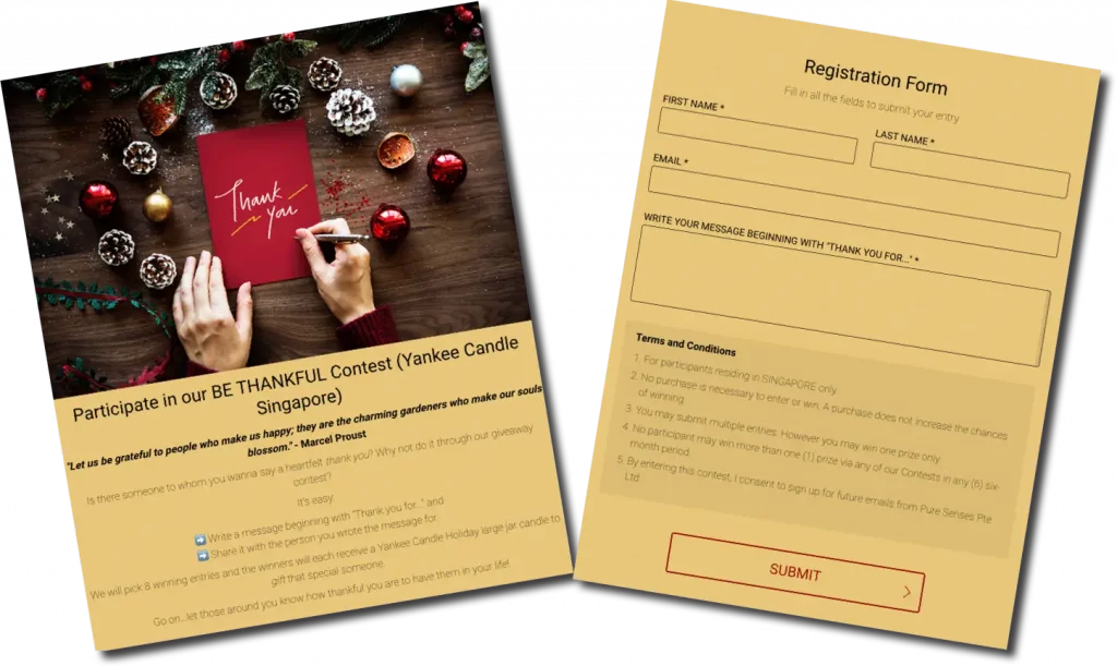 Yankee Candle Thanksgiving Writing Contest