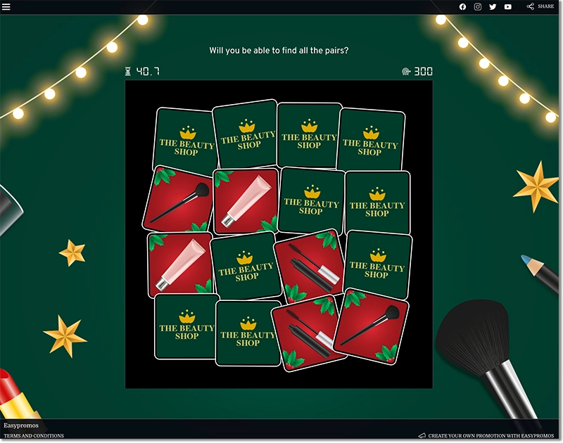 interactive marketing memory game