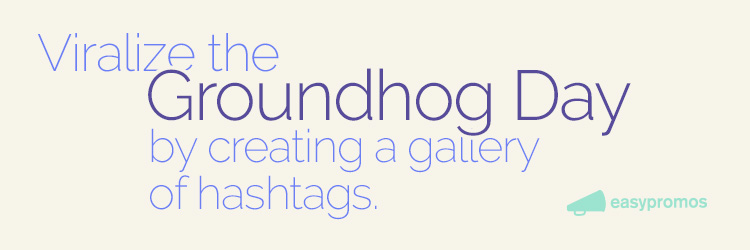 Viralize the groundhog day by creating a gallery of hashtags
