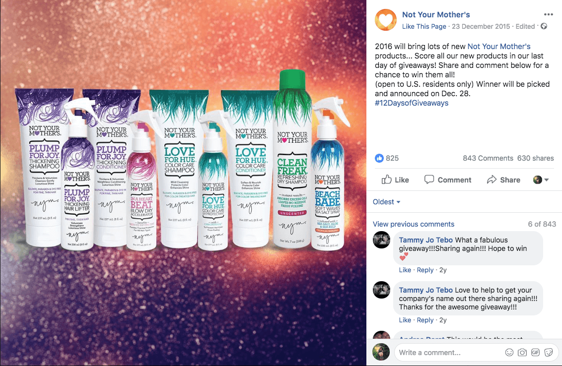 12 days of Christmas giveaways Facebook
