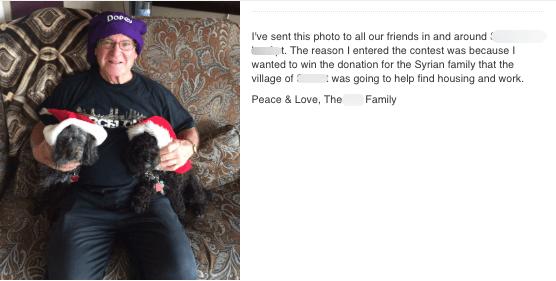 Christmas photo contest charity