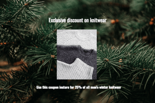 Christmas promotions fashion coupons