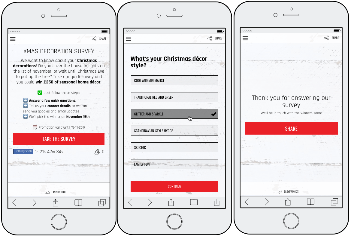 Christmas promotions survey