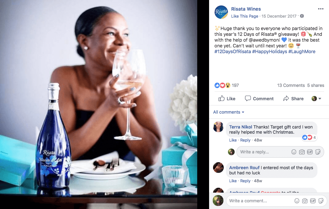 12 days of Christmas giveaways Facebook