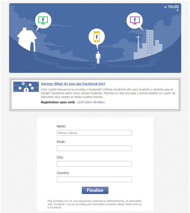 Complete registration form