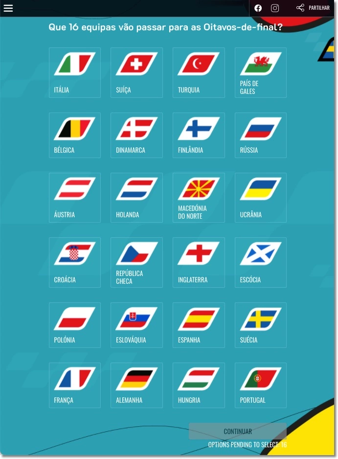 Multi-stage prediction promotion EURO2020