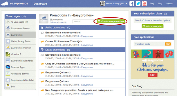Create new promotion Create new promotion