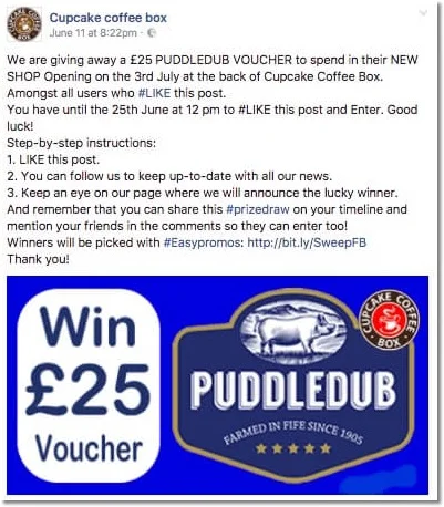 facebook sweepstakes