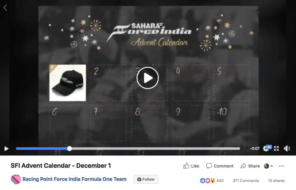 Facebook Christmas campaigns Advent Calendar