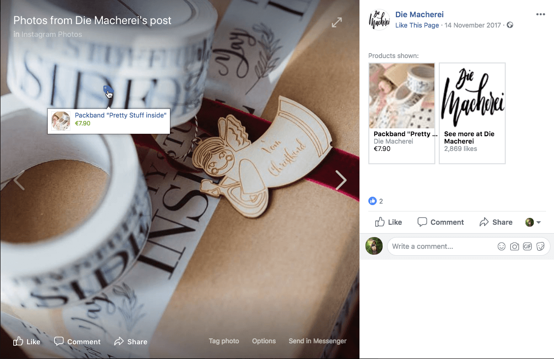 Facebook Christmas campaigns shopping tags