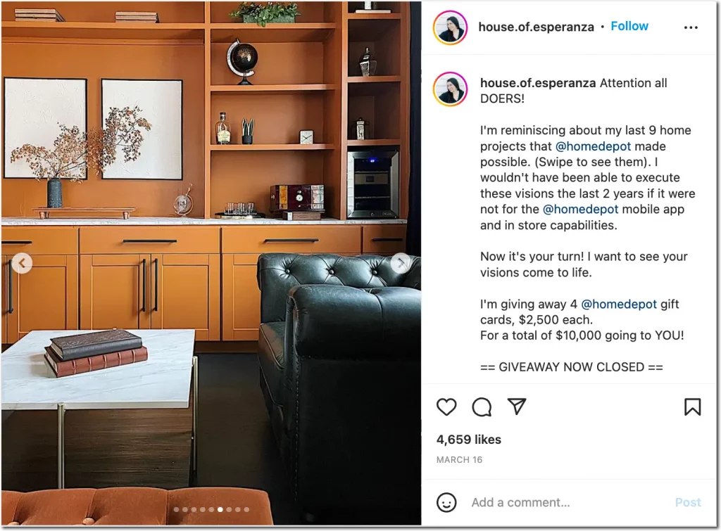 Instagram Giveaway Ideas Collaborate with suppliers
