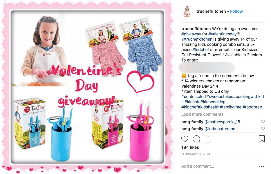 Instagram Valentine's Day giveaways