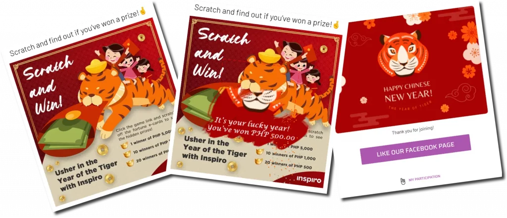 Employee engagement Scratch & Win promotion