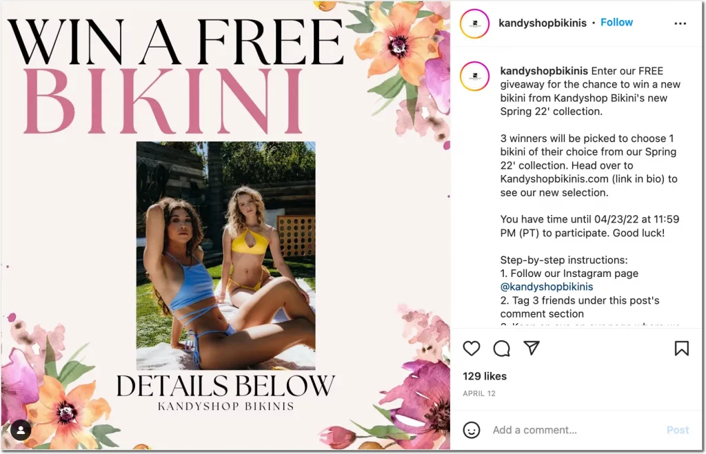 Instagram Giveaway Ideas Seasonal Products
