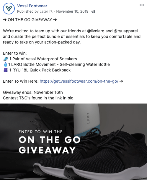 Vessi giveaway