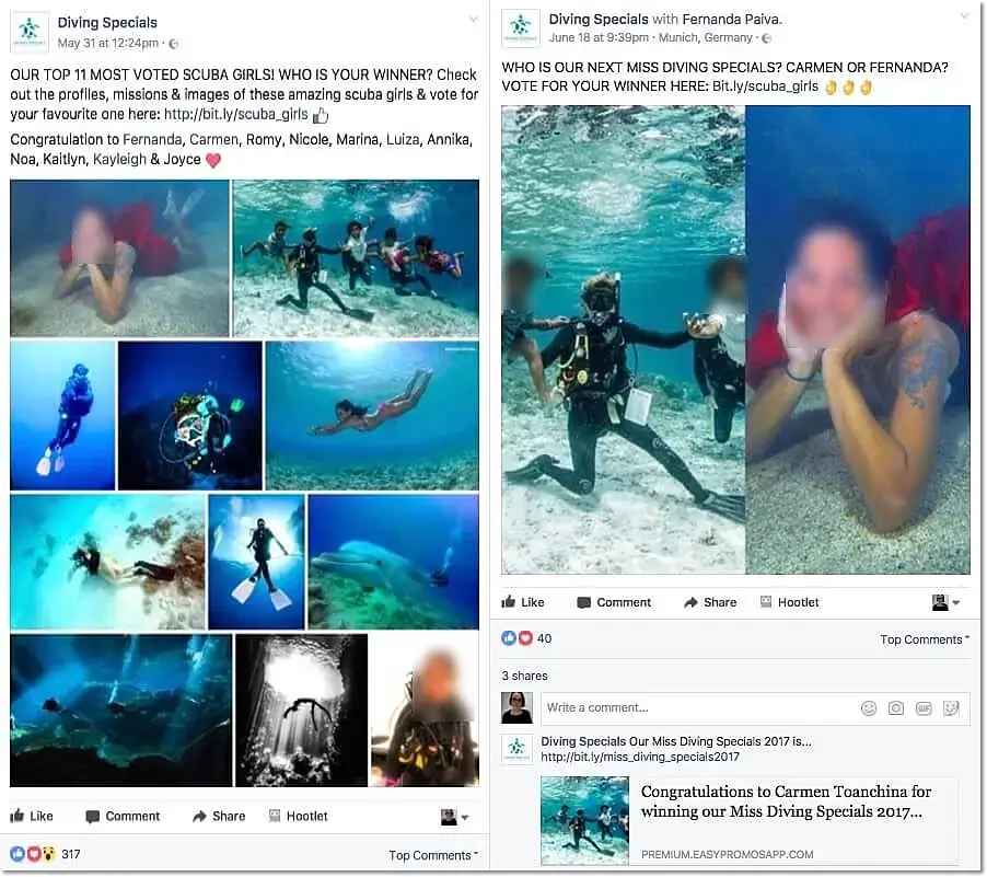 photo contest miss diving specials