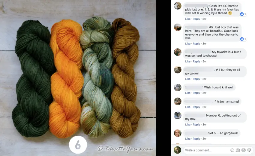 Multi platform winner picker in arts and crafts: Biscotte Yarns