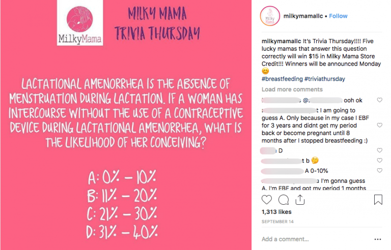 Multi platform winner picker in food and health: Milky Mama