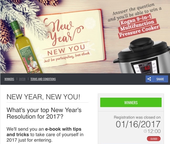 New Year's Eve promotions writing