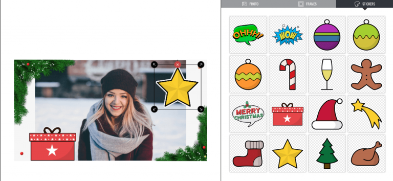 PhotoFun app stickers for customization
