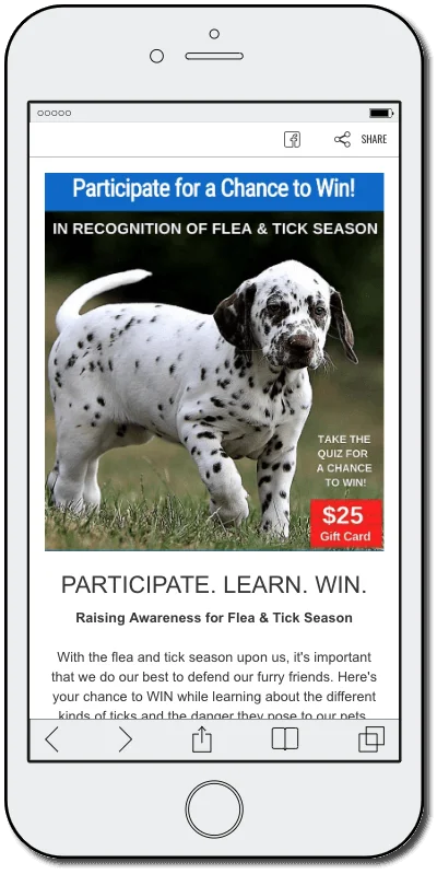 Mobile screenshot from a summer quiz
