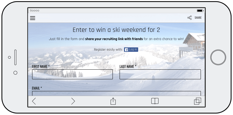 Recruiter ski winter Christmas promotions sport