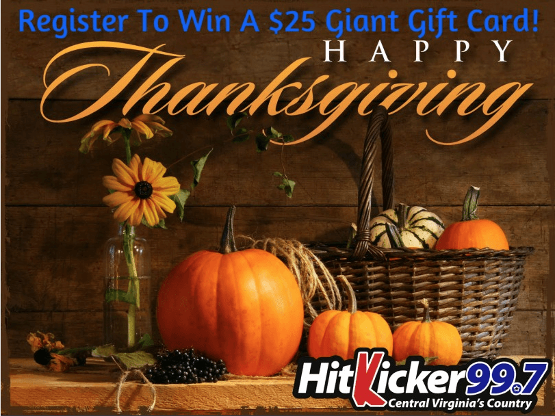 Thanksgiving promotions register gift card giveaway