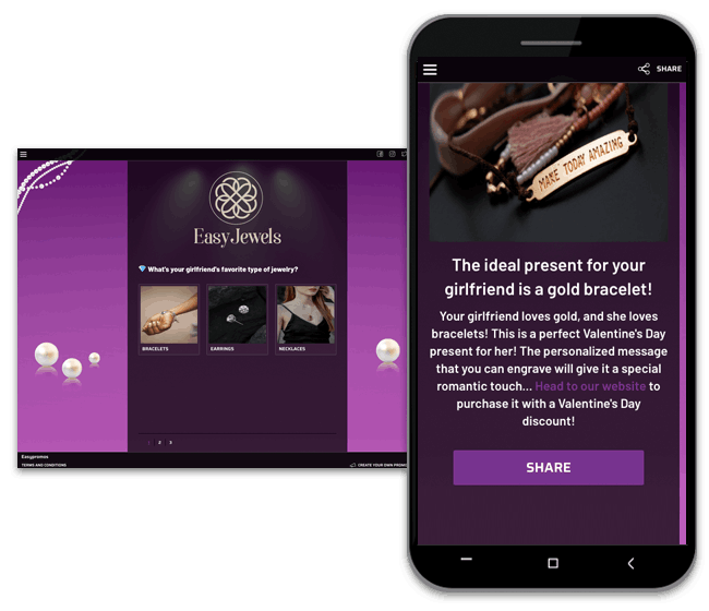 Valentine's Day quiz. Product recommender