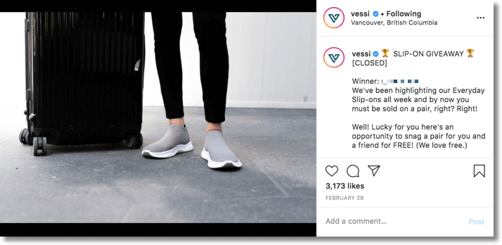 Vessi giveaway