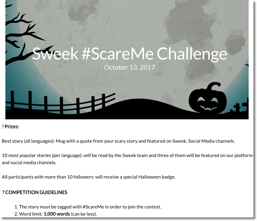 halloween contests: writing contest