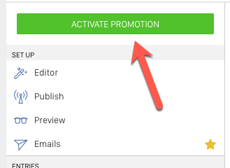 Entry Form Giveaway editor
