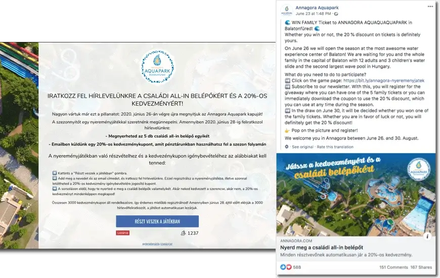coupon campaign on facebook
