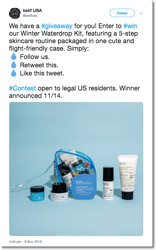 winter twitter giveaway