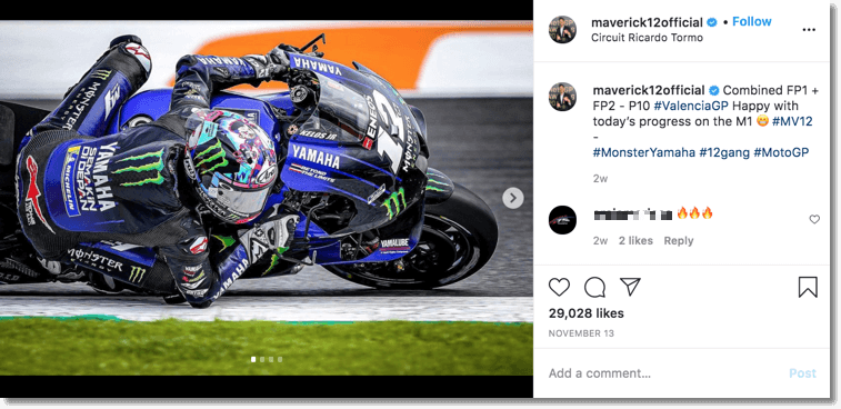 Bewolfish success case: personal branding for athletes. Screenshot of Maverick exposing his sponsors' logos.