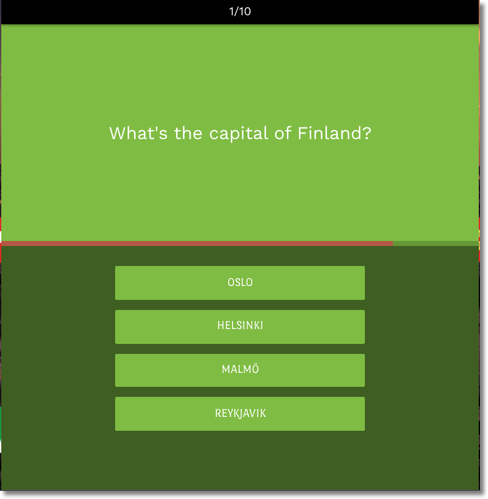 father's day timed quiz, example of a quiz about european capitals