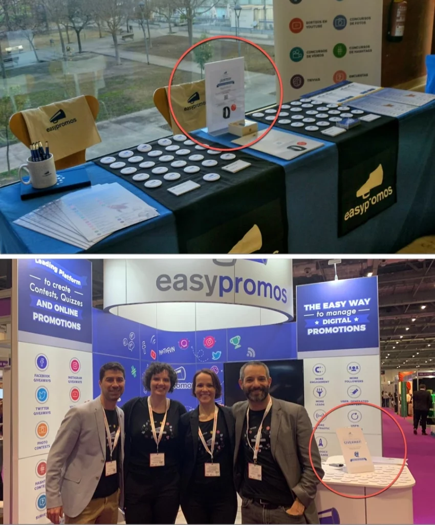 capture leads at a trade show: Easpromos example