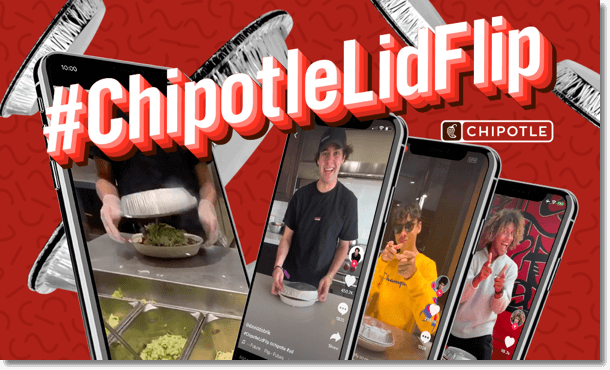 ChipotleLidFlip challenge, brand voice through creative marketing strategies