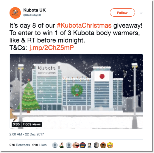 Christmas giveaway ideas: twitter giveaways