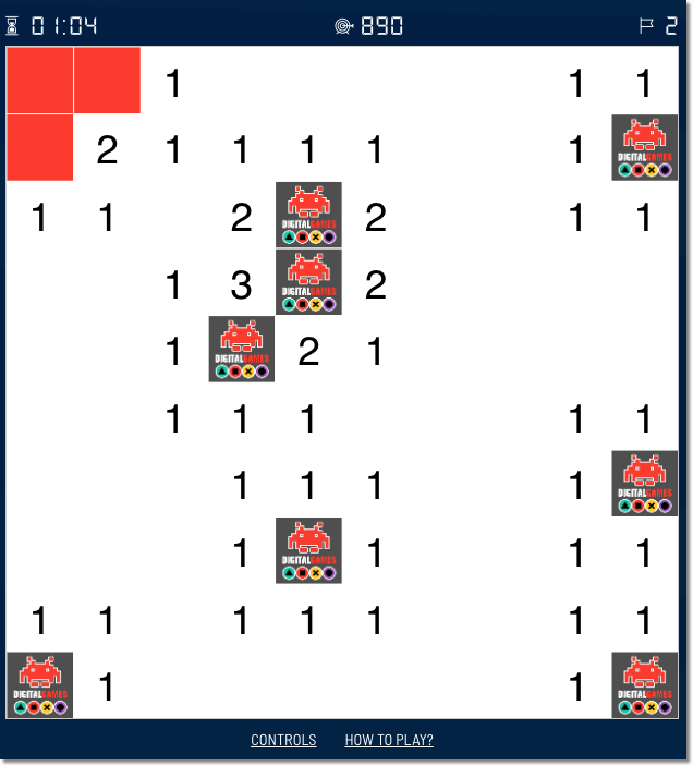Christmas promotion ideas for 2020: screenshot of branded Christmas Minesweeper from Easypromos