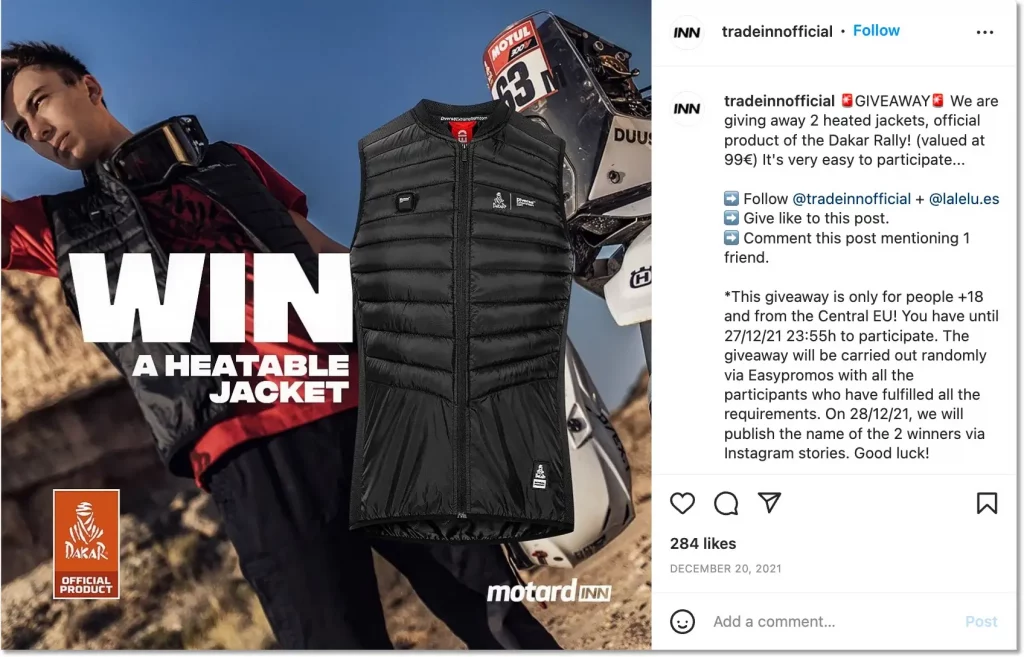 example of an instagram promotion 
