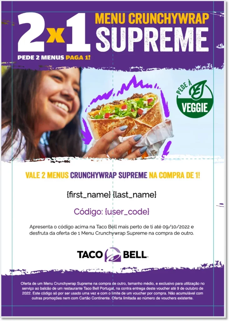 coupon designed with easypromos
