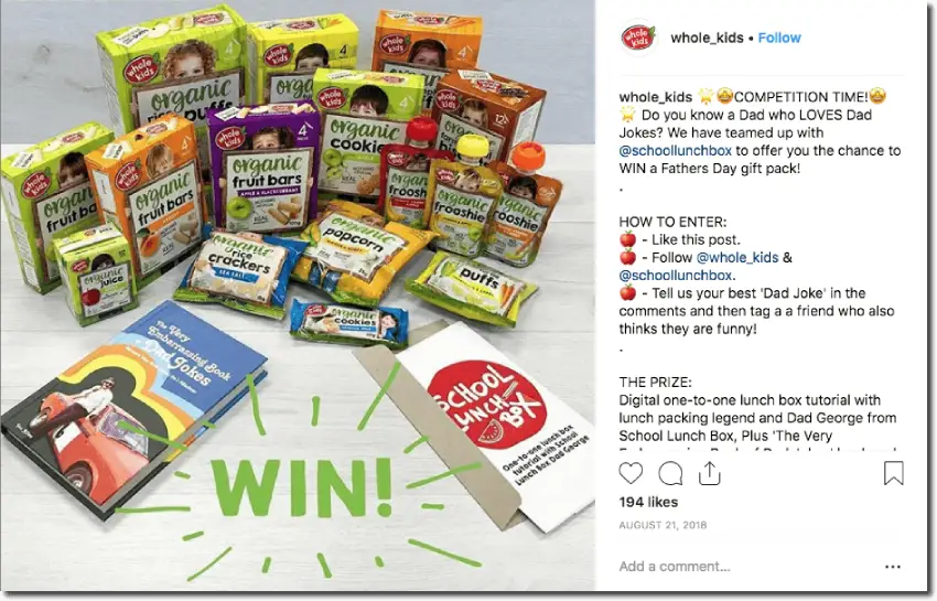 Fathar's Day Giveaway example